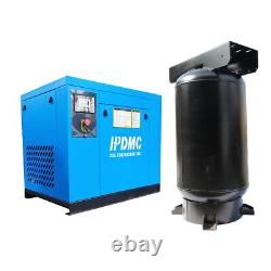 10Hp 3 Phase Rotary Screw Air Compressor + Refrigerated Air Dryer +60 Gal. Tank