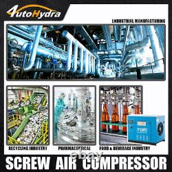 125 psi Maximum Pressure 7.5 HP Rated Horsepower Rotary Screw Air Compressor