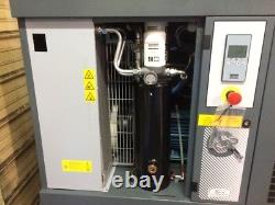 15 hp Atlas Copco G11FF rotary screw air compressor with dryer