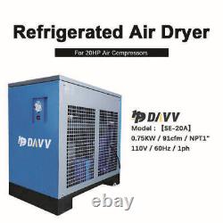 15HP 230V/60HZ 11KW 3 Phase Rotary Screw Air Compressor WithRefrigerated Air Dryer