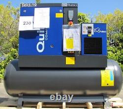 2022 New Quincy QGS-10 Rotary Screw Air Compressor 10 HP w Dryer & 120 G Tank