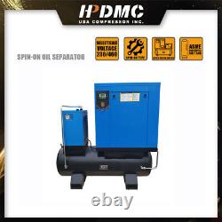 230V 3PH Rotary Screw Air Compressor withAir dryer & Air Tank 15KW 100psi -125 psi