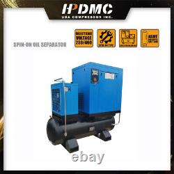 230V 3PH Rotary Screw Air Compressor withAir dryer & Air Tank 15KW 100psi -125 psi