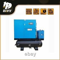 230V/460V 30 HP Rotary Screw Air Compressor 125cfm 125psi With 280 Gal Tank+Dryer