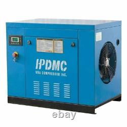 230V 7.5 HP 5.5KW 1PH Rotary Screw Air Compressor 29-25 cfm @ 100-125psi HPDMC