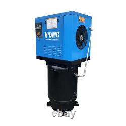 3 Phase 10 HP Rotary Screw Air Compressor 39fm With 60 Gallon ASME Tank Industrial