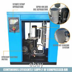 460V 3 Phase 20HP Rotary Screw Air Compressor and Air Dryer with 80 Gal Air Tank