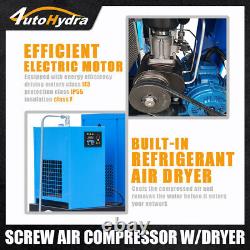 460V 3Phase 20HP Screw Air Compressor for Painting with Air Dryer 80Gal Tank