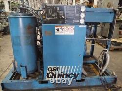 60 HP Qunicy Rotary Screw Air Compressor, 208 Volts, 3 phase