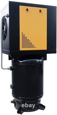 7.5 HP 5.5KW Rotary Screw Air Compressor 23cfm@175psi 60 Gallon For Industrial