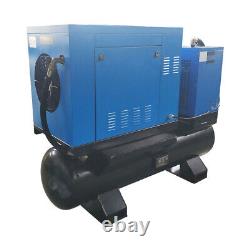 7.5HP 230V 1Phase Rotary Screw Air Compressor withair dryer tank 29 cfm 125psi