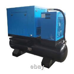 7.5HP 230V 1Phase Rotary Screw Air Compressor withair dryer tank 29 cfm 125psi