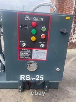 FS Curtis 25 hp rotary screw air compressor