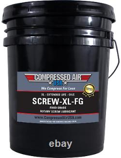 Food Grade 6000HR Rotary Screw Air Compressor Oil XL Extended Life Oil (5 GAL)