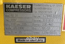 Kaeser AS 31 25HP Rotary Screw Compressor 110 PSIG 115 CFM 230/460V Untested
