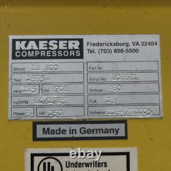 Kaeser DS200 150Hp 480V 3Ph Rotary Screw Air Compressor 708CFM 125PSI