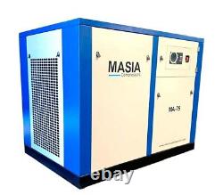 Masia Rotary Screw Air Compressor 100 HP 413 CFM direct drive 10 years warranty