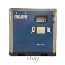 Masia VSD Screw Air Compressor 30 HP Direct Drive / 136 CFM / 125 PSI / 220VAC