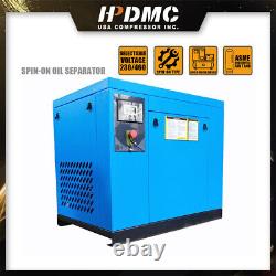 Quality 230V Rotary Screw Air Compressor 39Cfm 125Psi 3Ph Spin-on Oil Separator