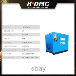 Quality 230V Rotary Screw Air Compressor 39Cfm 125Psi 3Ph Spin-on Oil Separator