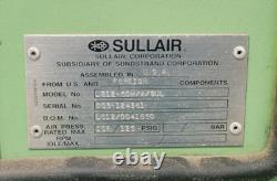 Sullair LS12-50H/A/SUL 50 Hp Rotary Screw Air Compressor 125 PSIG Max 25,228 Hrs