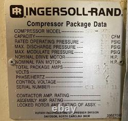 Compresseur à vis rotatif Ingersoll Rand SSR-EP75 75HP 125 PSIG 332CFM non testé