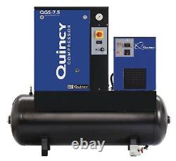 Compresseur à vis rotatif Quincy QGS-7.5 neuf de 2022 avec sécheur et réservoir de 60 gallons