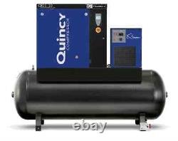 Compresseur d'air à vis rotatif Quincy QGS-10 neuf de 2022 10 HP avec sécheur et réservoir de 120 G