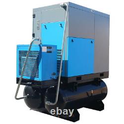 Compresseur d'air à vis rotatif de 460V 3 Ph 30HP avec 2 réservoirs de 80 gallons + sécheur d'air