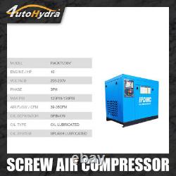 Compresseur d'air à vis rotatif de 7,5 kW 10HP à 3 phases 230V / 60Hz 39cfm 125psi