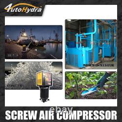 Compresseur d'air à vis rotative de 60 gallons et 220V, 15 cfm, 175 psi, monophasé 5,5 HP NPT3/4'