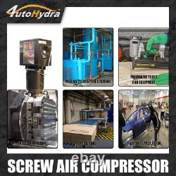 Compresseur d'air à vis rotative de 60 gallons et 220V, 15 cfm, 175 psi, monophasé 5,5 HP NPT3/4'